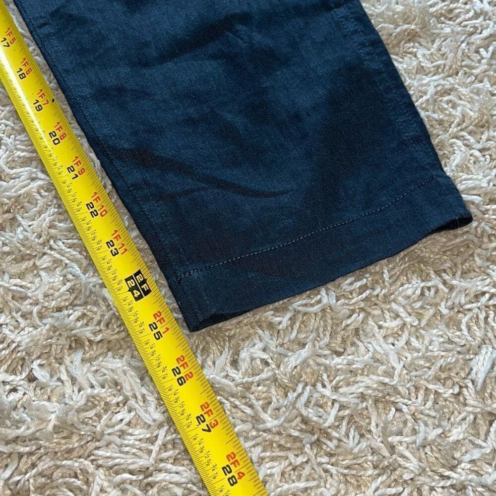 Vince Linen Blend Cargo Pocket Ankle Pants Women's Size 8 Navy Blue - Picture 10 of 15
